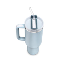 Load image into Gallery viewer, Reusable Glass Straws 12 inch bent with plastic free brush - Set of 6