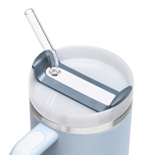 Load image into Gallery viewer, Reusable Glass Straws 12 inch bent with plastic free brush - Set of 6