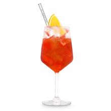 Load image into Gallery viewer, Aperol Glass Straws 8 inch Engraved with Funny Aperol Spritz Quotes - Set of 6