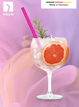 Load image into Gallery viewer, Pink Glass Straws 8 inch with plastic free brush - Set of 6 reusable