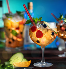 Load image into Gallery viewer, Red Glass Straws 8 inch with plastic free brush - Set of 6 reusable