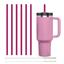 Load image into Gallery viewer, HALM Stanley Cup Pink replacement Glass Straws 12 inch for 40 oz Quencher
