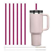 Load image into Gallery viewer, HALM Stanley Cup Pink replacement Glass Straws 12 inch for 40 oz Quencher