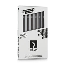 Load image into Gallery viewer, Black Glass Straws 8 inch with plastic free brush - Set of 6 reusable