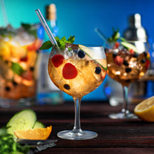 Load image into Gallery viewer, Cat Symbol Glass Straws 8 inch engraved with cute kitty designs - Set of 6