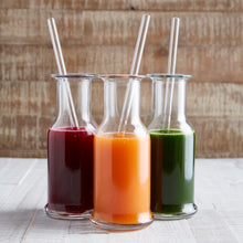 Load image into Gallery viewer, Reusable Glass Straws 9 inch with plastic free brush - Set of 6
