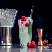 Load image into Gallery viewer, Reusable Glass Straws 9 inch with plastic free brush - Set of 6