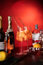 Load image into Gallery viewer, Aperol Glass Straws 8 inch Engraved with Funny Aperol Spritz Quotes - Set of 6
