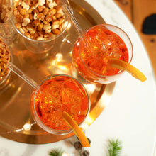 Load image into Gallery viewer, Aperol Glass Straws 8 inch Engraved with Funny Aperol Spritz Quotes - Set of 6
