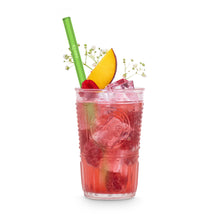 Load image into Gallery viewer, Green Glass Straws 8 inch with plastic free brush - Set of 6 reusable
