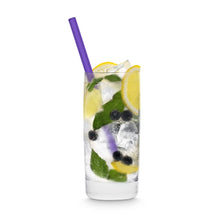 Load image into Gallery viewer, Purple Glass Straws 8 inch with plastic free brush - Set of 6 reusable
