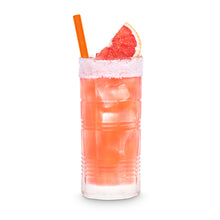 Load image into Gallery viewer, Orange Glass Straws 8 inch with plastic free brush - Set of 6 reusable
