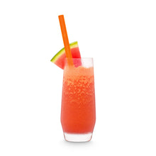 Load image into Gallery viewer, Orange Glass Straws 8 inch with plastic free brush - Set of 6 reusable
