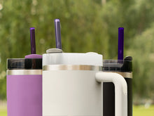 Load image into Gallery viewer, HALM Stanley Cup Purple replacement Glass Straws 12 inch for 40 oz Quencher

