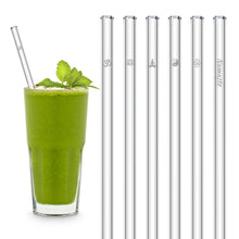 Load image into Gallery viewer, Yoga Symbols Glass Straws with Designs engraved Best gift for women who love yoga
