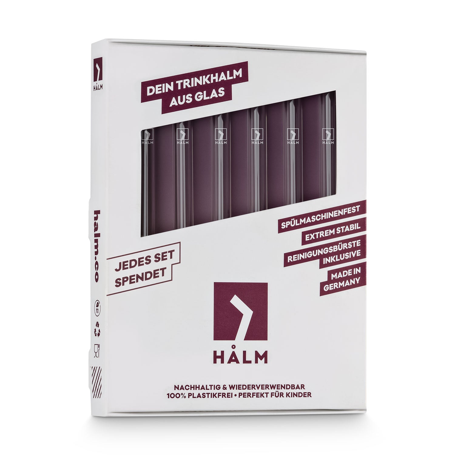 HALM glass straws the best sustainable drinking straws in the