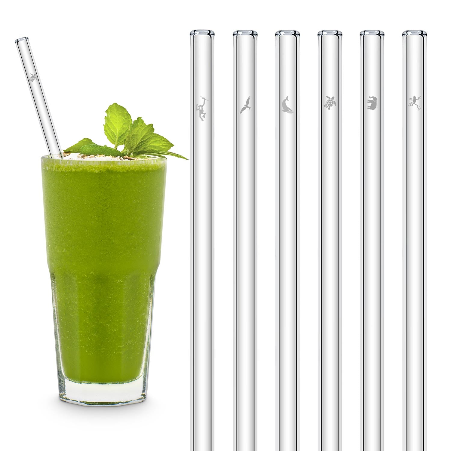 Green GLASS STRAW - Green Straws, Reusable Straws